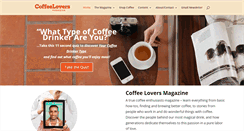 Desktop Screenshot of coffeeloversmag.com