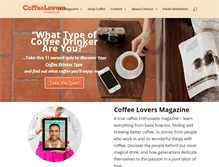 Tablet Screenshot of coffeeloversmag.com